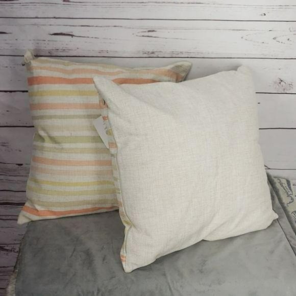 Garden Party Pastel‎ Striped Throw Pillows - Picture 5 of 6